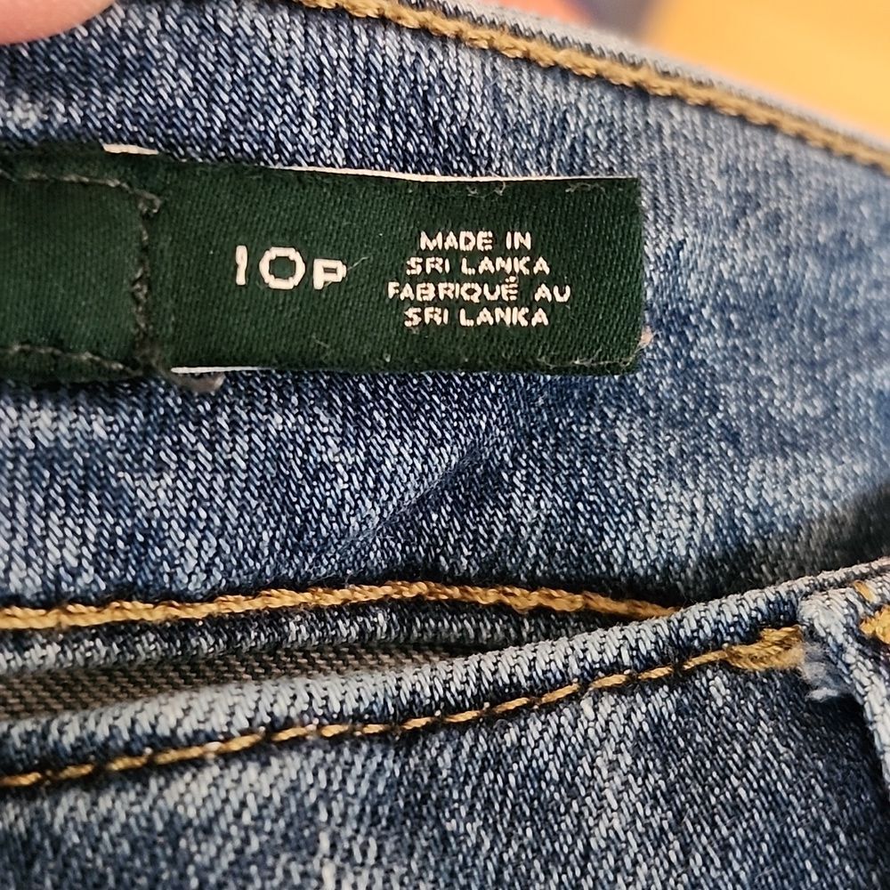 Lauren Ralph Lauren, 92% cotton, high rise, straight leg, denim jeans, 10 petite - Picture 6 of 9